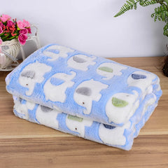 2018 New Pet Dog Beds Mats Cover Cute Cartoon Rabbit Elephant Pattern Warm Soft Fleece Blanket Puppy Bed Mat Cover 3 Size S M L