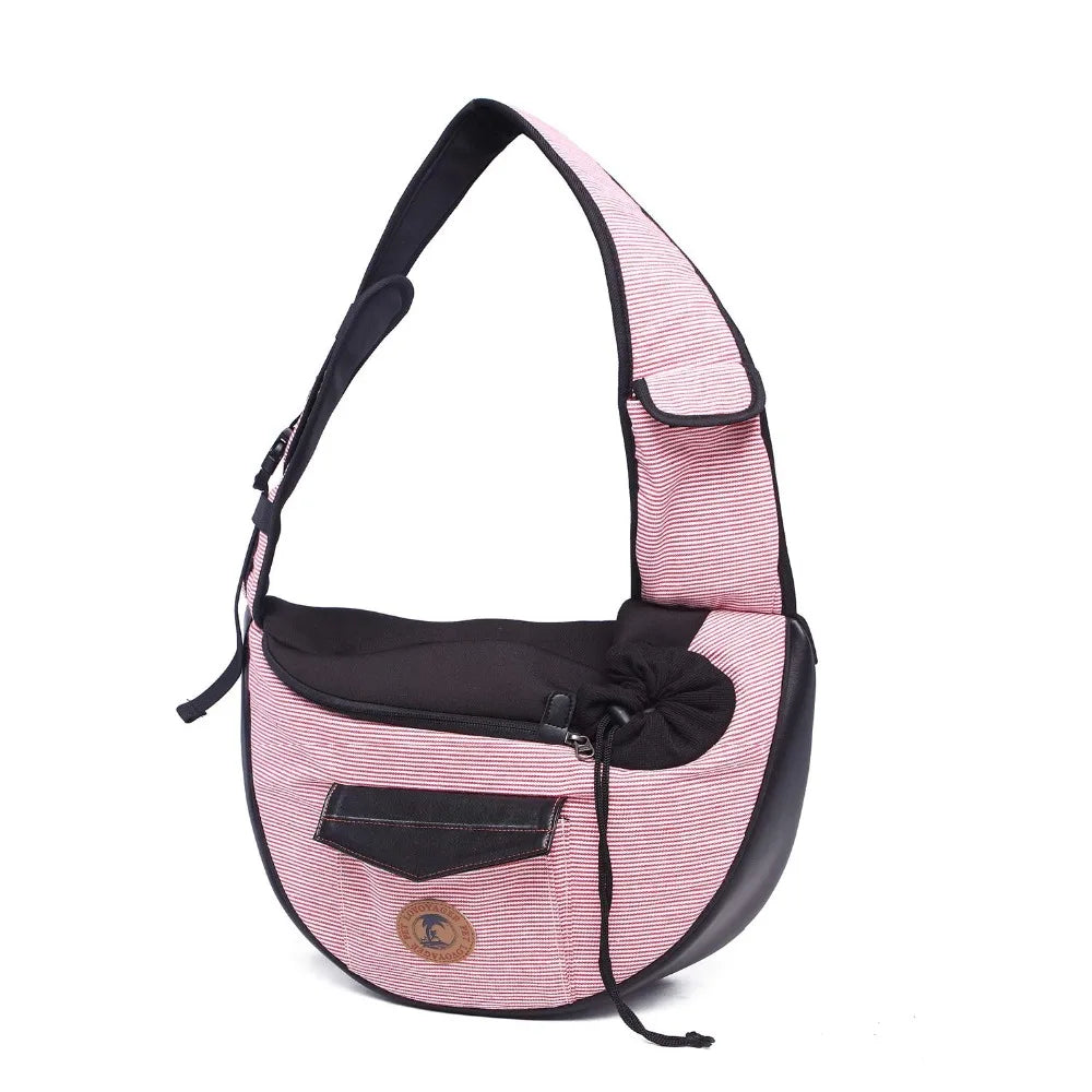 Pet Travel Bag Small Dog Cat Sling Carriers Hands Free Pet Puppy Reversible Pet Bag for Puppy Small Dogs and Cats