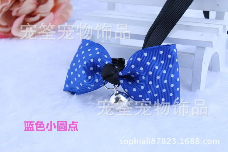 2016 New Pet Bow Collar Pet accessories Dog ang Cat collar Pet supply 50pcs 6825