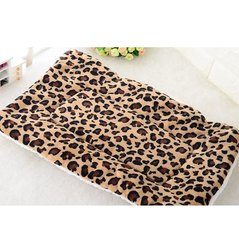 Dog mat Blanket Fleece Pet Blanket For Dogs And Cats Bed For Big Dogs Leopard Print Cat Mat Soft Cushion Warm Quilt Cotton Terry