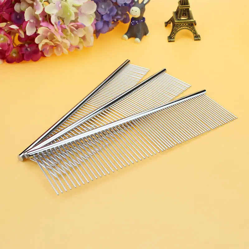 Durable Stainless Steel Dog Grooming Comb Tools for Dogs Cats Pet Hair Brushes Antirust Dog Comb Brush High Quality Pet Products