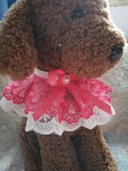 Cute lace rhinestone Dog luxury wedding Collar Dog cat pet bow tie Collar necklace jewelry accessory dog Bib Bandana Neckerchief