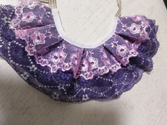 Pet rabbit  jeans Collar purple pearl Bow pendant Necklace dog Teddy Bib  pet bib pet accessories Pet Grooming