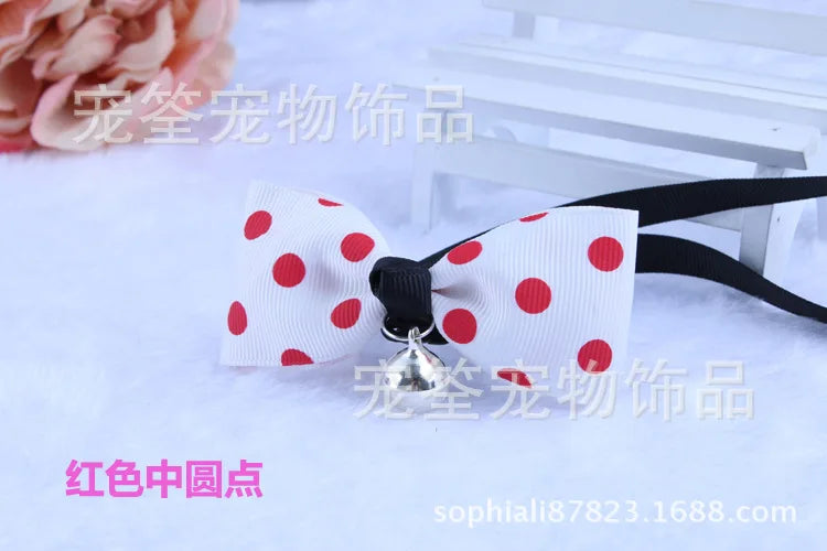 2016 New Pet Bow Collar Pet accessories Dog ang Cat collar Pet supply 50pcs 6825