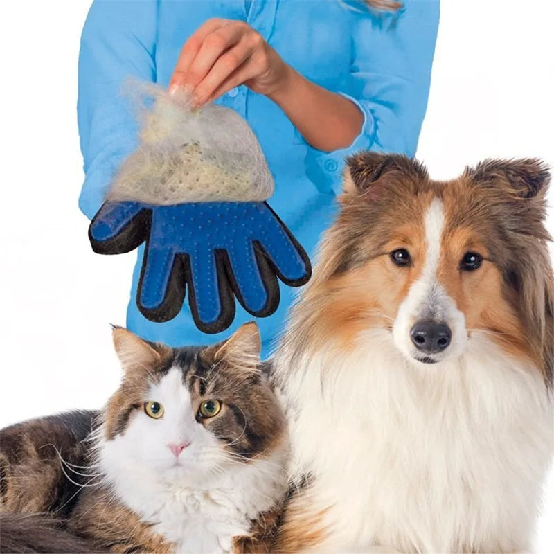 Pet cleaning gloves falling combing hair removal brush cat gloves comb hair removal remover hair gloves dog protective gloves