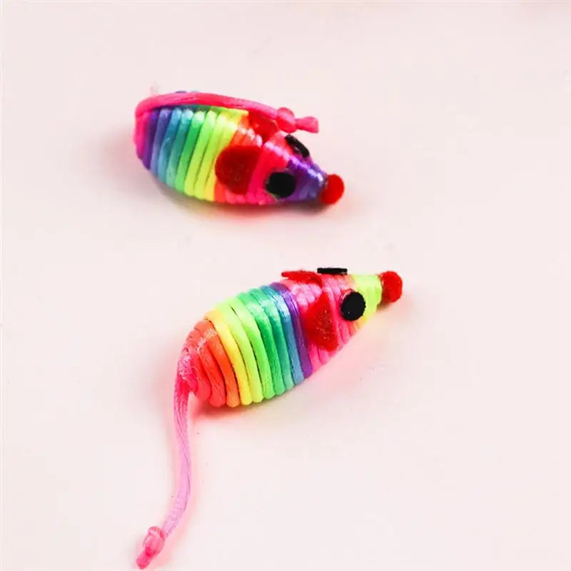 1pc Funny Cat Toy Colorful Rope Knot Mice Shape Interactive Toy Cat Chew Toys For Kittens Pet Supplies Cat Favors