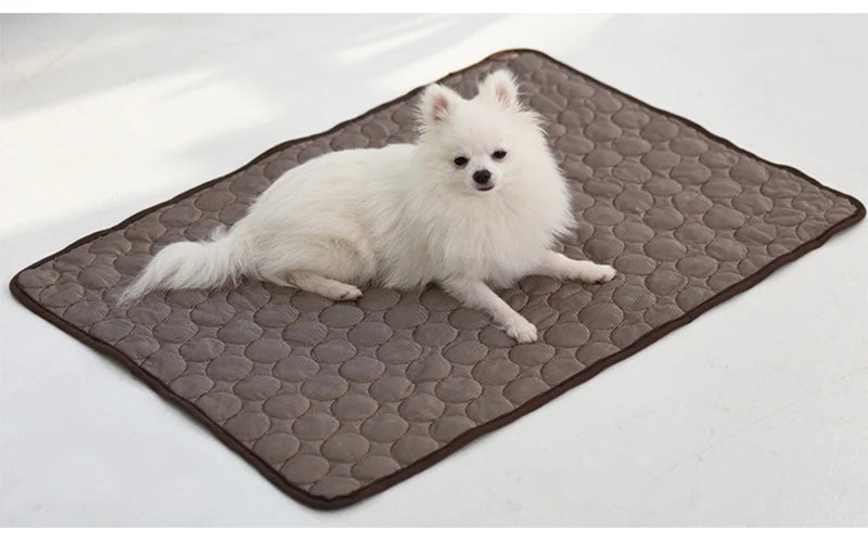 Washable Cooling Mat for Pet Breathable Blanket Ice Pads Bed Mat Car Seat Sofa Cushion Summer Dogs Cat