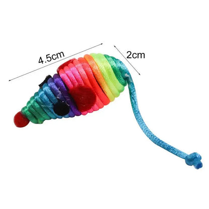 1pc Funny Cat Toy Colorful Rope Knot Mice Shape Interactive Toy Cat Chew Toys For Kittens Pet Supplies Cat Favors