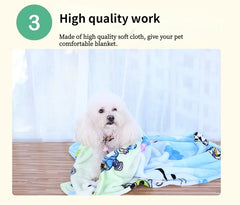 Pet dog kennel blanket mat dog autumn winter warm blankets thickening coral fleece blanket four seasons general