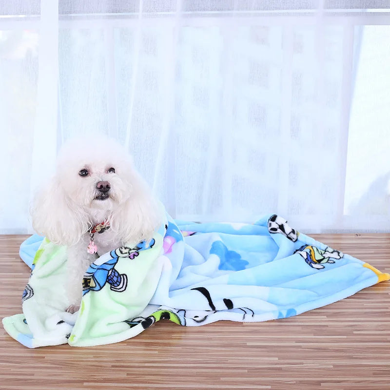 Pet dog kennel blanket mat dog autumn winter warm blankets thickening coral fleece blanket four seasons general