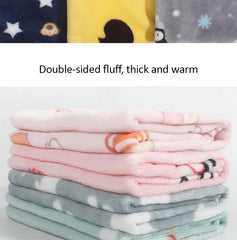 Soft Coral Fleece Sleeping Dog Bed Blanket For Small Medium Large Dog Cat Bed Mat Cute Animal Printed Warm Pet Kennel Blanket