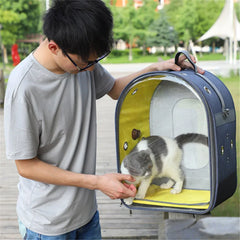 Parrot Backpack pet Carrying Cage Outdoor Travel Comfortable Breathable transparent Carrier Backbag Space Capsule with bracket