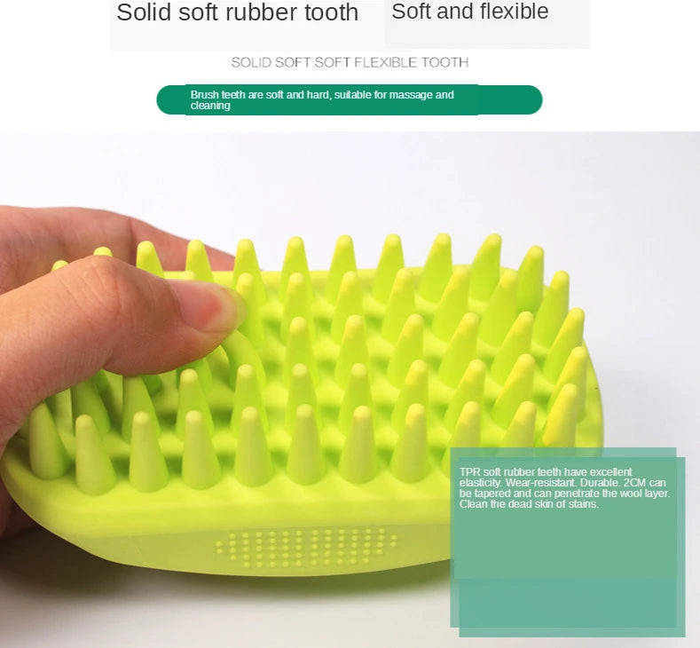 Pet Bath Supplies Silicone Dog Bath Brush Massage Brush Cat Comb