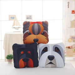 Simulation Pet Dog Print Pillow Cushion Puppy Pattern Sleeping Blanket Cushion Home Decoration Pillow Blanket