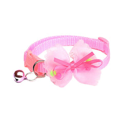 Pet Collar Bow-knot Decor Adjustable Neck Small Kitten Puppy Collar With Bell для собак