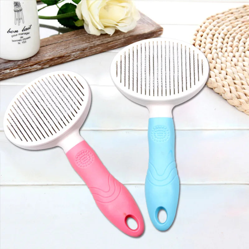 Pet Combing Cleaning Bathe Brush Automatic Hair Removal Comb Artifact Dog And Cat Massage Self-Cleaning Needle Comb Supplies