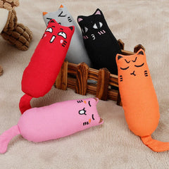 Funny Interactive Plush Toy Cat Grinding Catnip Toys Pet Kitten Chewing Toy Claws Thumb Bite Cat Mint For pet Teeth toys