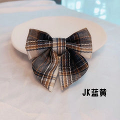 Pet cat Plaid Dog Collar With Bow Tie Basic Dog Cotton Necklace For Pet Gift Washable Bow ties Accessories