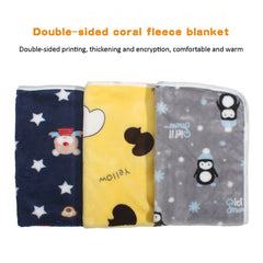 Soft Coral Fleece Sleeping Dog Bed Blanket For Small Medium Large Dog Cat Bed Mat Cute Animal Printed Warm Pet Kennel Blanket