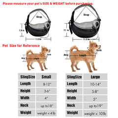 Pet Dog Cat Sling Carrier Breathable Travel Safe Sling Bag Puppy Kitten Outdoor Mesh Oxford Single Comfort Handbag Tote Pouch