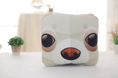 Simulation Pet Dog Print Pillow Cushion Puppy Pattern Sleeping Blanket Cushion Home Decoration Pillow Blanket