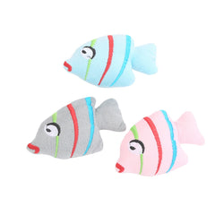 Kapmore Funny Cat Toys Pet Chew Toy Creative Plush Fish Shape Cat Bite Toy Pet Chew Toy Catnip Toy Pet Interactive Supplies