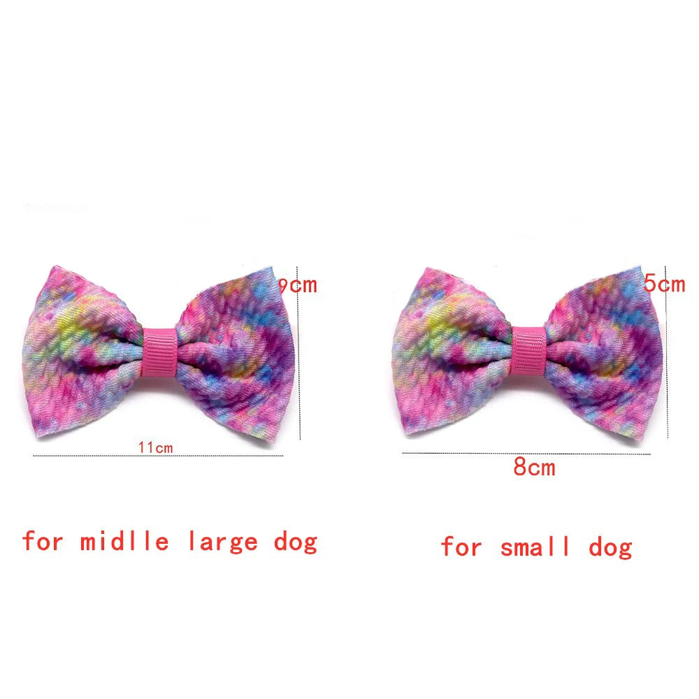 30/50pcs Dog Collars with Slidable Dog Bow Tie Charm Style Bowties Pet Dog Collar Decoration Accessories for Small Middle Dog