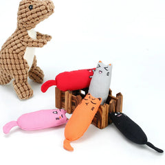 Funny Interactive Plush Toy Cat Grinding Catnip Toys Pet Kitten Chewing Toy Claws Thumb Bite Cat Mint For pet Teeth toys