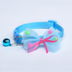 Pet Collar Bow-knot Decor Adjustable Neck Small Kitten Puppy Collar With Bell для собак