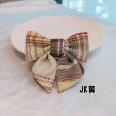 Pet cat Plaid Dog Collar With Bow Tie Basic Dog Cotton Necklace For Pet Gift Washable Bow ties Accessories