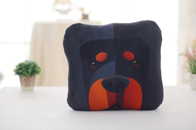 Simulation Pet Dog Print Pillow Cushion Puppy Pattern Sleeping Blanket Cushion Home Decoration Pillow Blanket