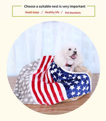 Pet dog kennel blanket mat dog autumn winter warm blankets thickening coral fleece blanket four seasons general