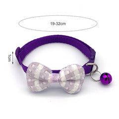 Pet Cat Collar   Pet Dogs Cat Breakaway Bow Collar with Bell  Pet Collar Lovely Dogs Collar