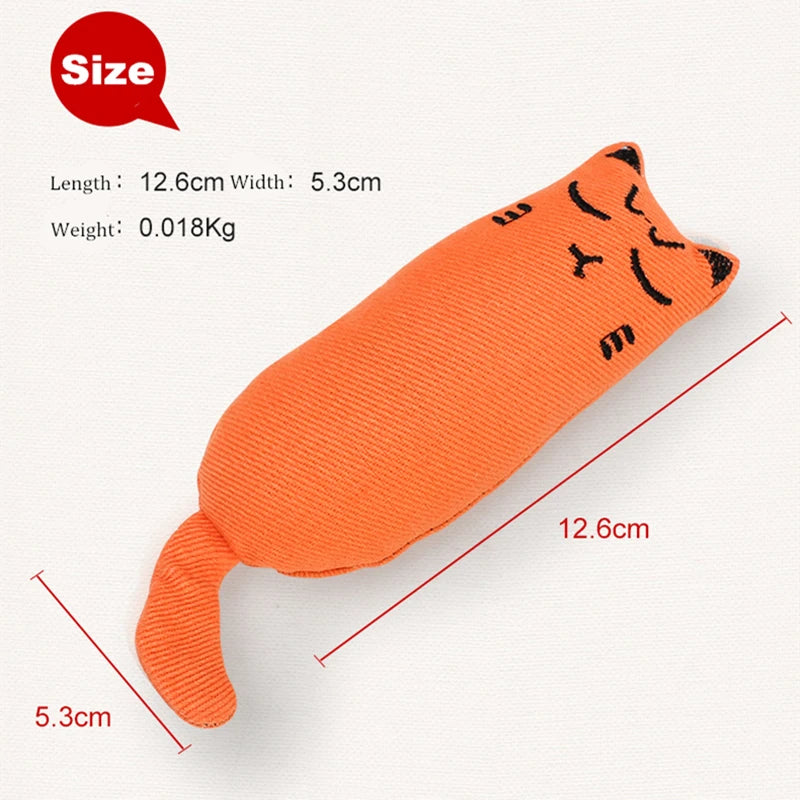 Funny Interactive Plush Toy Cat Grinding Catnip Toys Pet Kitten Chewing Toy Claws Thumb Bite Cat Mint For pet Teeth toys