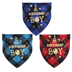 NONOR Birthday Pet Bandanas Collar for Dogs Cats Cotton Triangular Bibs Scarf Collar Pet Items Puppy Accessories