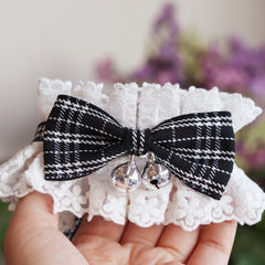 Lace Cute Cat dog Collar with bell Dog Bibs Bows Pet Necklace Bowknot Collar Kitty Puppy Accessories