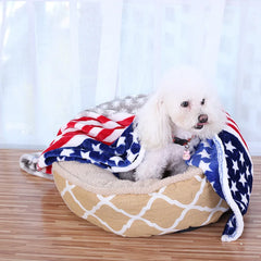 Pet dog kennel blanket mat dog autumn winter warm blankets thickening coral fleece blanket four seasons general