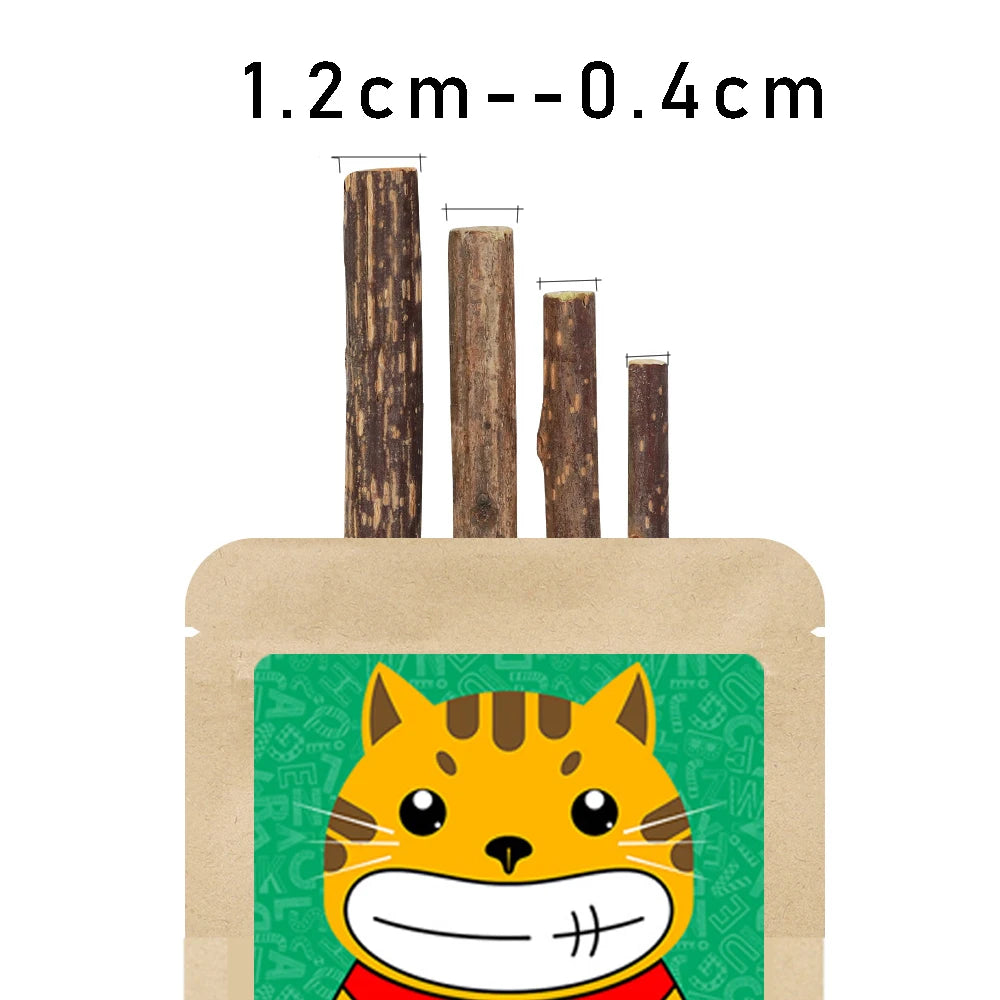 Natural plants Catnip Cat Molar Stick Cleaning Teeth Actinidia Fruit Cat Snacks Sticks Pet Tooth Clean Supplies Cat Products