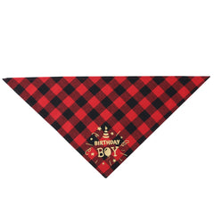 NONOR Birthday Pet Bandanas Collar for Dogs Cats Cotton Triangular Bibs Scarf Collar Pet Items Puppy Accessories