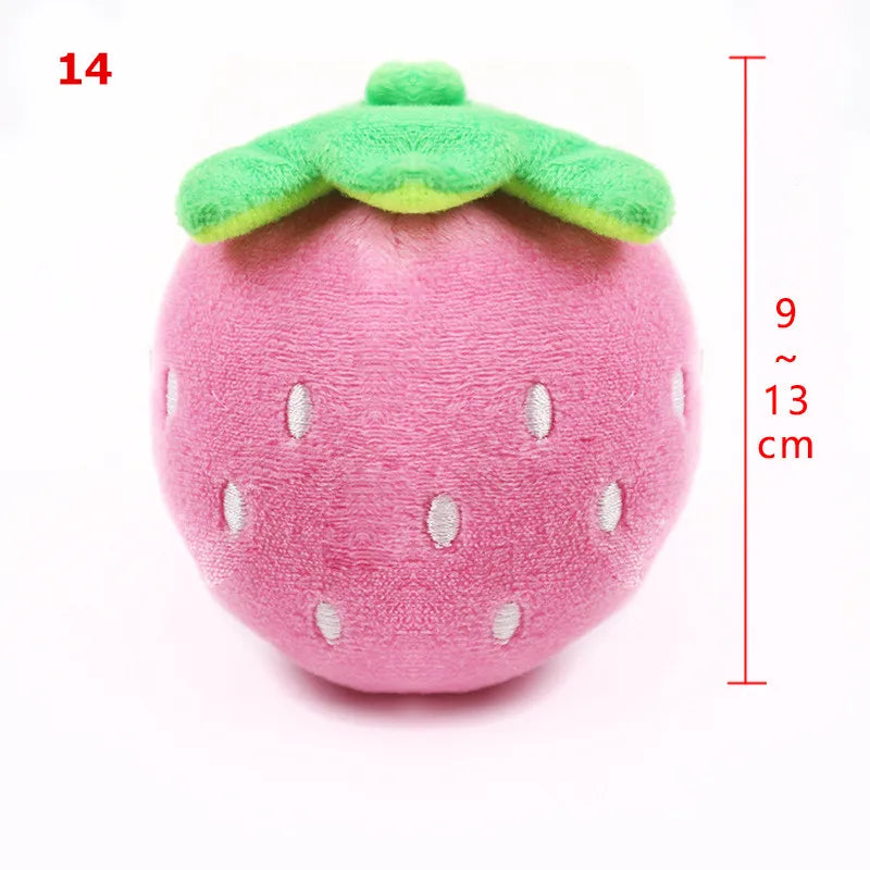 Cute Plush Puzzle Stuffed Squeaking Pet Toy Fruit Animals Cartoon Dog Toys for Dogs Cat Chew Squeaker Squeaky Toy