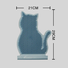 Cat Shape Fixed Corner Rubbing Hair Anti-itching Brush Scratching Toy Pet Hair Clean Removal Massage Comb Mint Teasing Stick