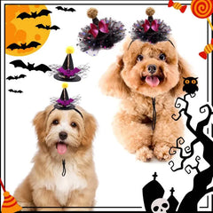 10pcs Dog Supplies Pumpkin Wizard Halloween Cat Hat Costume Pet Dog Cap Hat Fancy Halloween Decoration Costume For Small Dog Cat