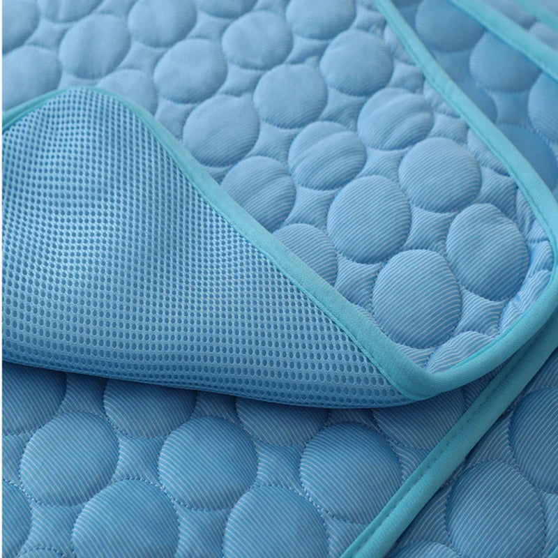 Washable Cooling Mat for Pet Breathable Blanket Ice Pads Bed Mat Car Seat Sofa Cushion Summer Dogs Cat