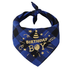 NONOR Birthday Pet Bandanas Collar for Dogs Cats Cotton Triangular Bibs Scarf Collar Pet Items Puppy Accessories