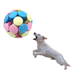 Pet Interactive Toys For Dog Rubber Ball Puppy Teeth Cleaning Cat Toy Dog Chewing Toy Pet Supplies With Bell For Small Pets