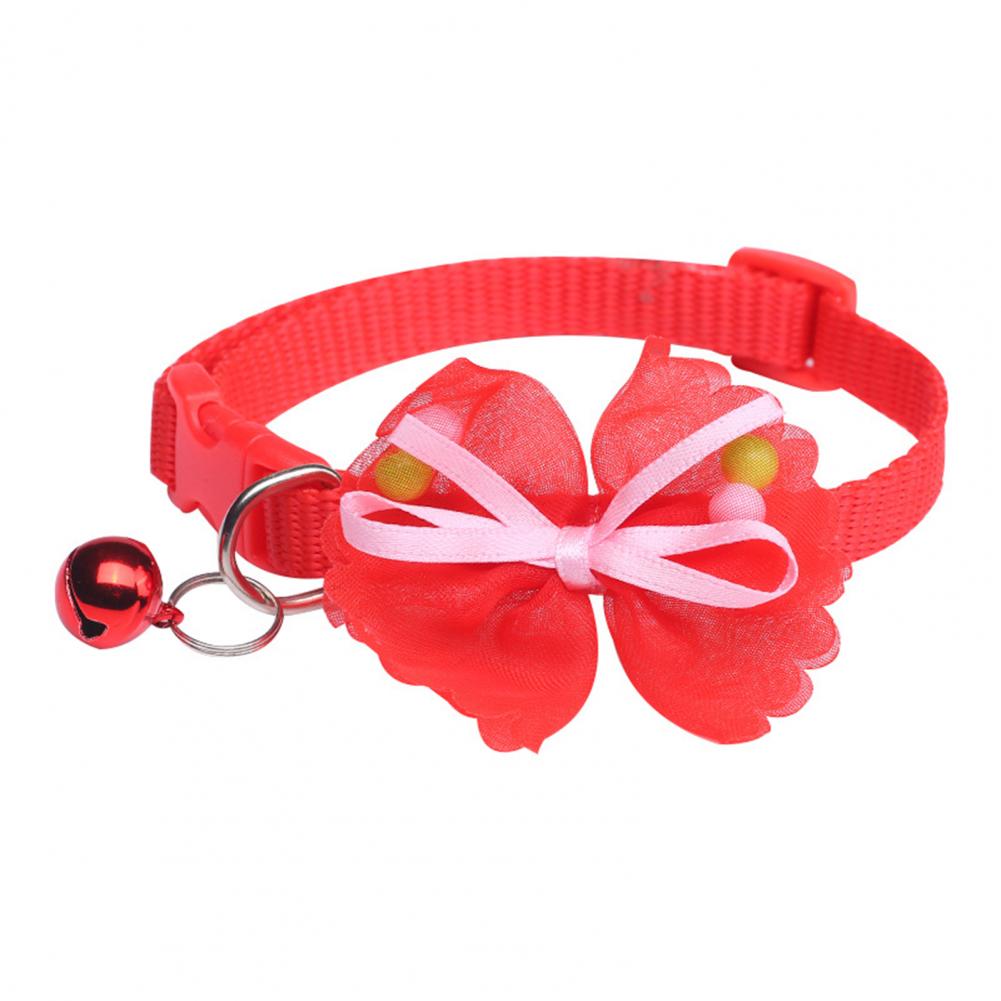 Pet Collar Bow-knot Decor Adjustable Neck Small Kitten Puppy Collar With Bell для собак