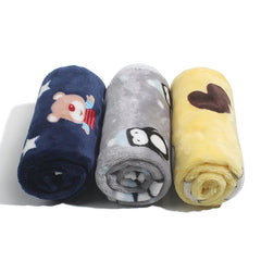 Soft Coral Fleece Sleeping Dog Bed Blanket For Small Medium Large Dog Cat Bed Mat Cute Animal Printed Warm Pet Kennel Blanket