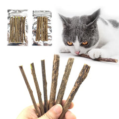 Natural plants Catnip Cat Molar Stick Cleaning Teeth Actinidia Fruit Cat Snacks Sticks Pet Tooth Clean Supplies Cat Products