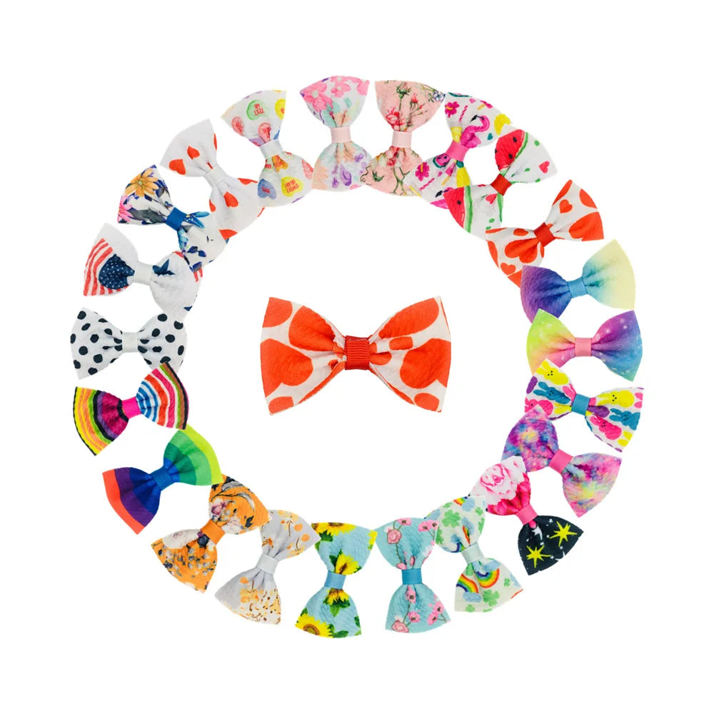 30/50pcs Dog Collars with Slidable Dog Bow Tie Charm Style Bowties Pet Dog Collar Decoration Accessories for Small Middle Dog