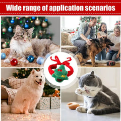 Dog Holiday Bandanas Knitted Christmas Pet Bandanas For Dogs Comfortable Christmas Bandana Breathable Dog Scarf For Cats